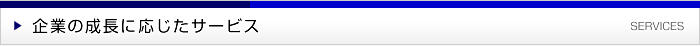 企業の成長に応じたサービス